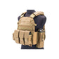 Avengers 6D9T4A Tactical Vest with Magazine and Radio Pouches (Color: Coyote Brown)