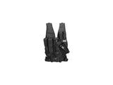 NYLON YOUTH SIZE CROSS DRAW VEST W/HOLSTER (BLK)