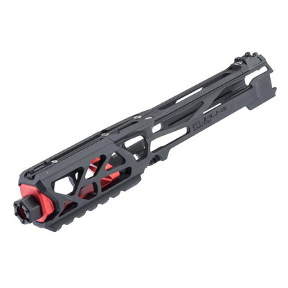 CTM CNC FUKU-2 Skeletonized Upper Receiver for AAP-01 Gas Blowback Airsoft Pistols (Color: Black / Red)