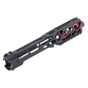 CTM CNC FUKU-2 Skeletonized Upper Receiver for AAP-01 Gas Blowback Airsoft Pistols (Color: Black / Red)