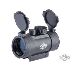 Matrix 1x40 Military Style Illuminated Red / Green Dot Sight Scope w/ QD Weaver Base & Flip-Up Lens Caps