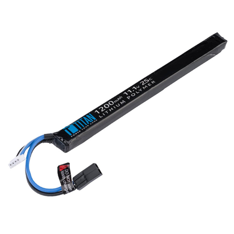 Titan LiPo 1200mAh 11.1v 25C AK Style Stick