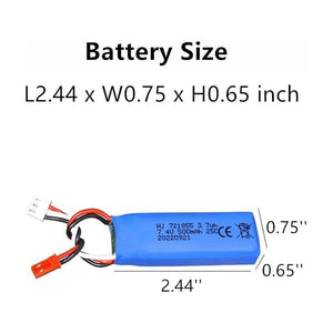 7.4V Lipo Battery 25C 500mAh JST