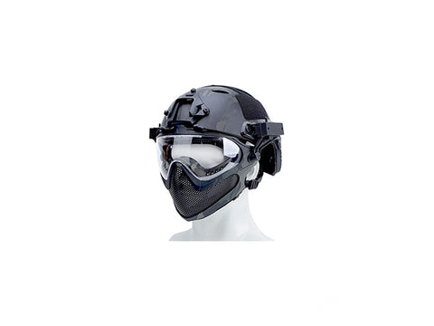 P-Force Airsoft Carbon Metal Mesh Lower Half Mask