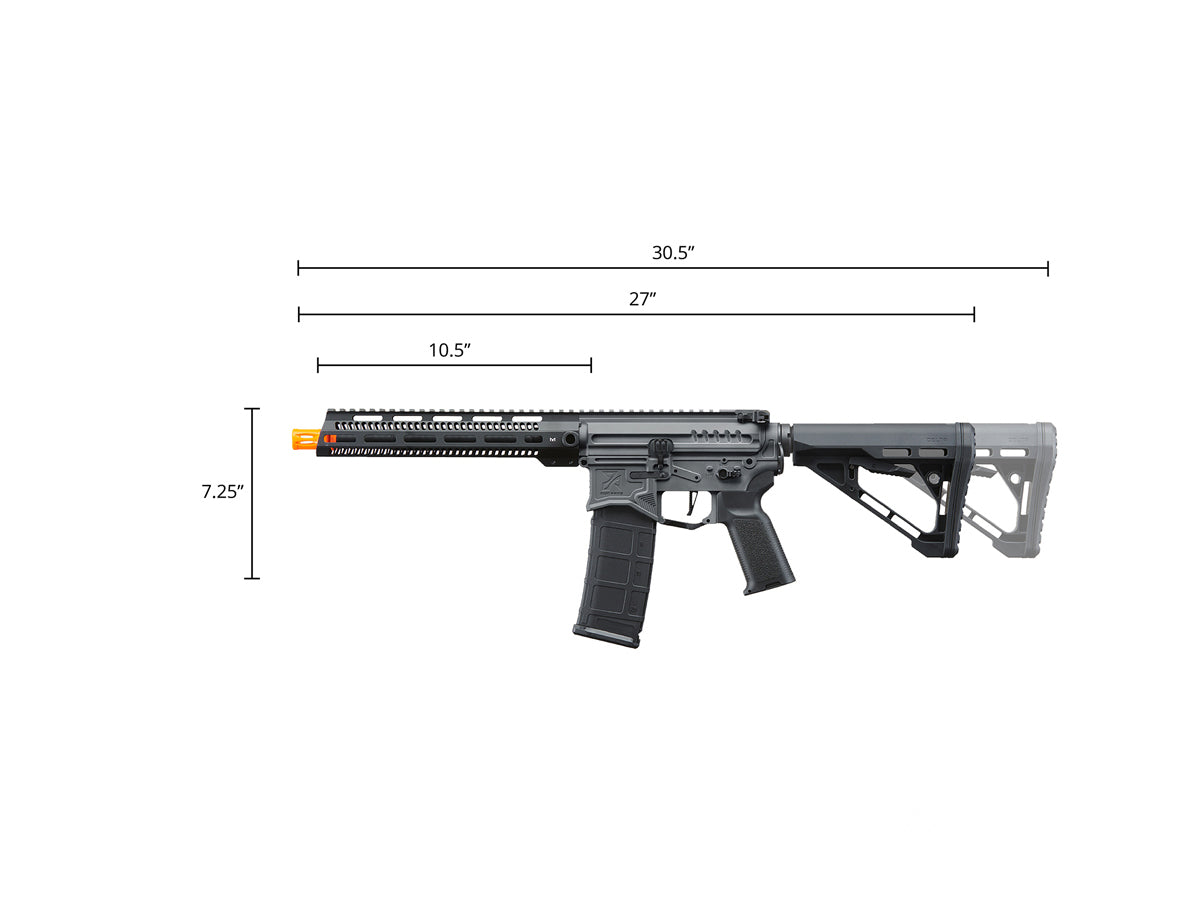 Zion Arms R15 Mod 1 Long Rail Airsoft Rifle with Delta Stock (Color: Grey)