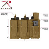 Rothco MOLLE Triple Kangaroo Rifle and Pistol Mag Pouch