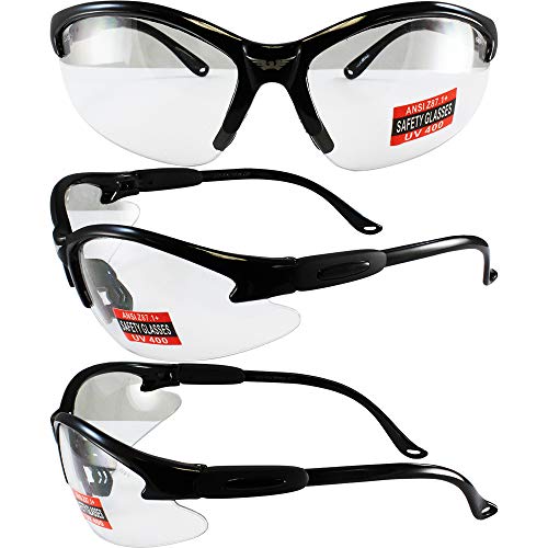 Global Vision Cougar Safety Shooting Glasses (Color: Clear Lenses)
