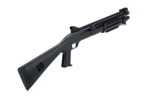 CYMA Sport M3 3-Round Burst Multi-Shot Shell Loading Airsoft Shotgun (Model: Full Stock CQB w/ Keymod / Black)