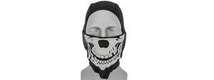 Glow-in-the-Dark Skull Balaclava in Black