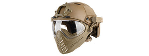 WOSPORT TACTICAL PILOTEER BUMP HELMET MASK W/ ADAPTER (TAN)