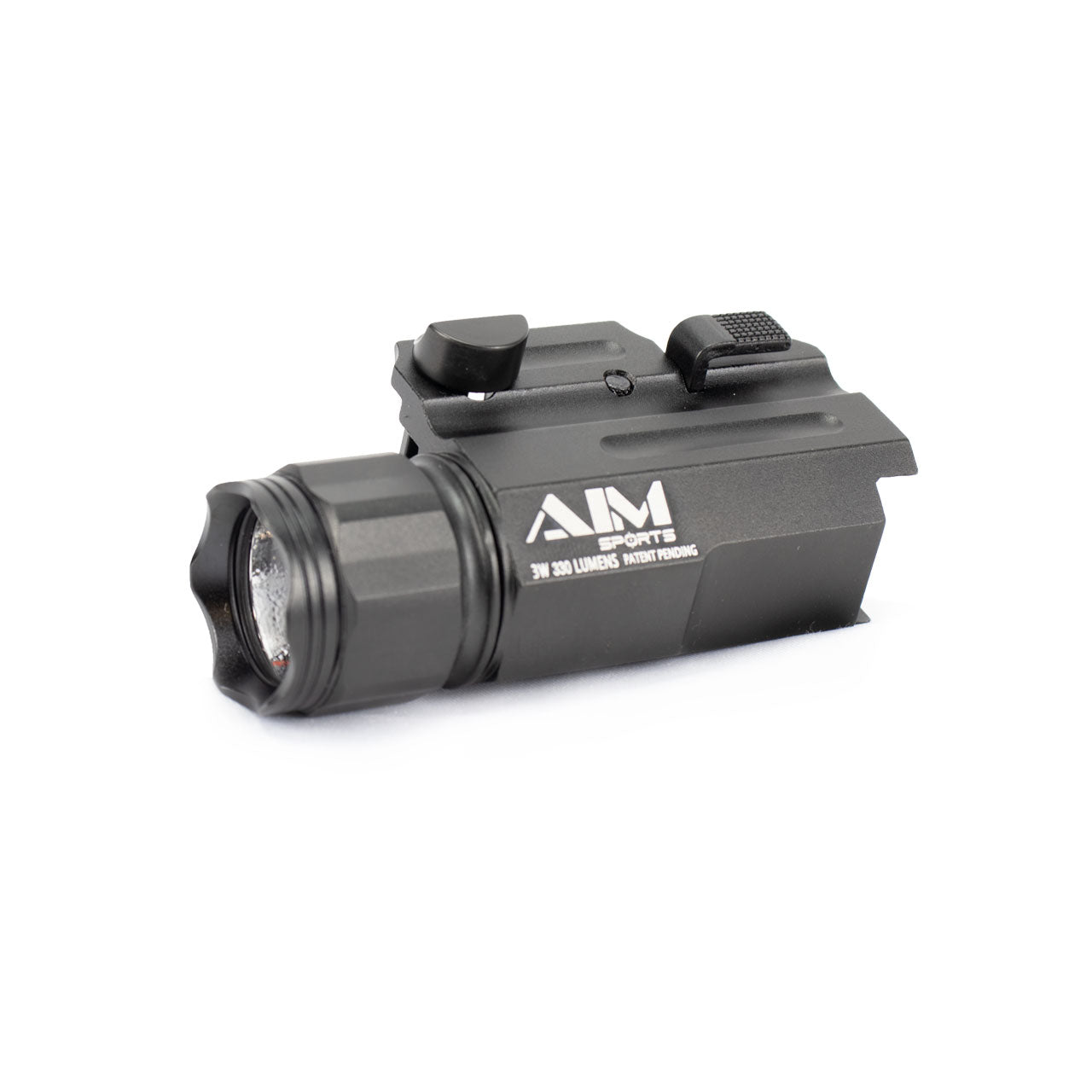 AIM Sports Pistol & Rifle Quick Release 330 Lumens Combat Flashlight w/ Filter Set