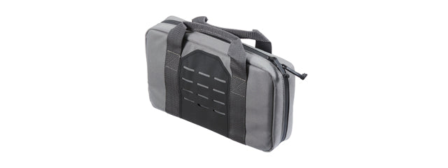 Code 11 13 Inch Pistol Bag with Laser Cut Molle Panel (Color: Grey)