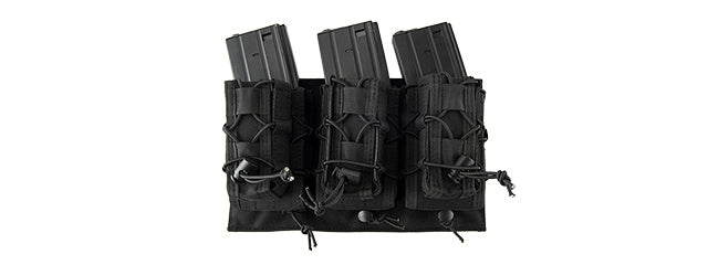 LANCER TACTICAL 1000D NYLON MOLLE 2-IN-1 TRIPLE M4/PISTOL MAG POUCH
