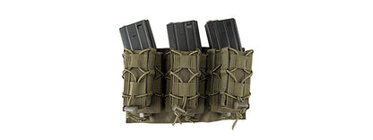 LANCER TACTICAL 1000D NYLON MOLLE 2-IN-1 TRIPLE M4/PISTOL MAG POUCH