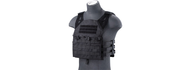 Lancer Tactical Lightweight Molle Tactical Vest with Retention Cords
