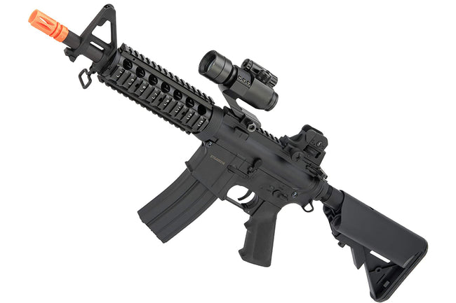 CYMA Full Size Polymer M4 Airsoft AEG w/ Metal Gearbox - M4 CQB RIS - Combo Battery + Charger