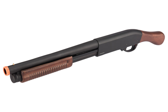 Full Metal Gas M870 Sawed Off Tri-Burst Shot Gun w/Real Wood