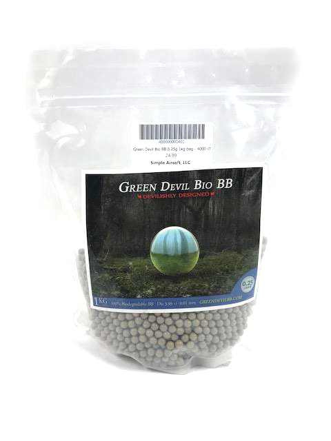 Green Devil High Precision Airsoft Bio BB 0.25g 1kg bag - 4000 ct