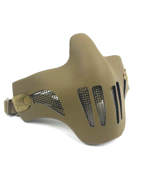 Strike Steel Lower Face Mask w/ Plastic Cover Black and Tan