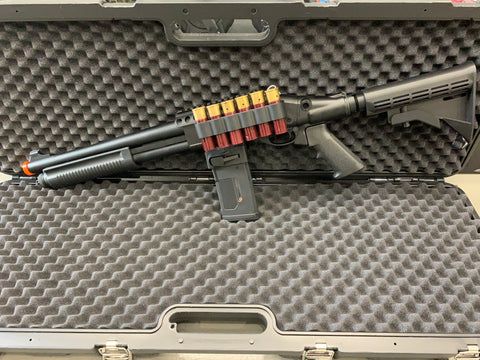 GE 8879 M870 Full Metal Tri-Burst Gas Shotgun w/CNC Rail w/3-Shell