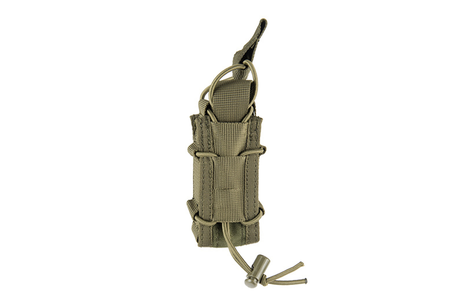 LANCER TACTICAL SINGLE PISTOL BUNGEE MAGAZINE POUCH (GREEN)