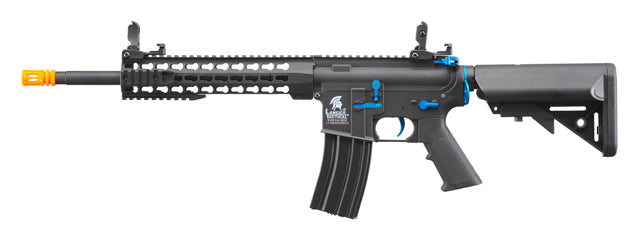 Lancer Tactical Gen 2 10" Keymod M4 Carbine Airsoft AEG Rifle (Color: Black / Blue)