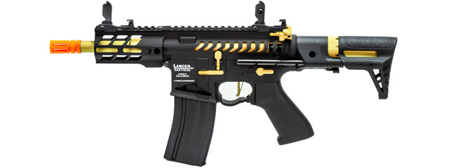 Lancer Tactical Enforcer Gen 2 Battle Hawk 4" PDW AEG (Color: Black / Gold)