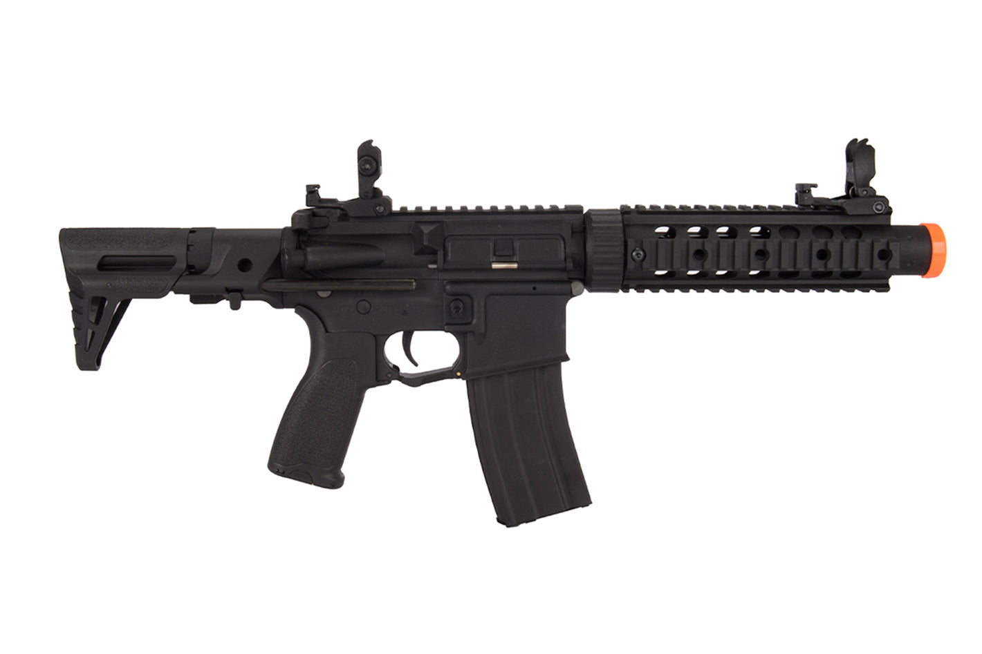 Lancer Tactical - LT-15SBDL-G2 - Gen 2 AEG Rifle w/ PDW Stock and Short Silencer - Black