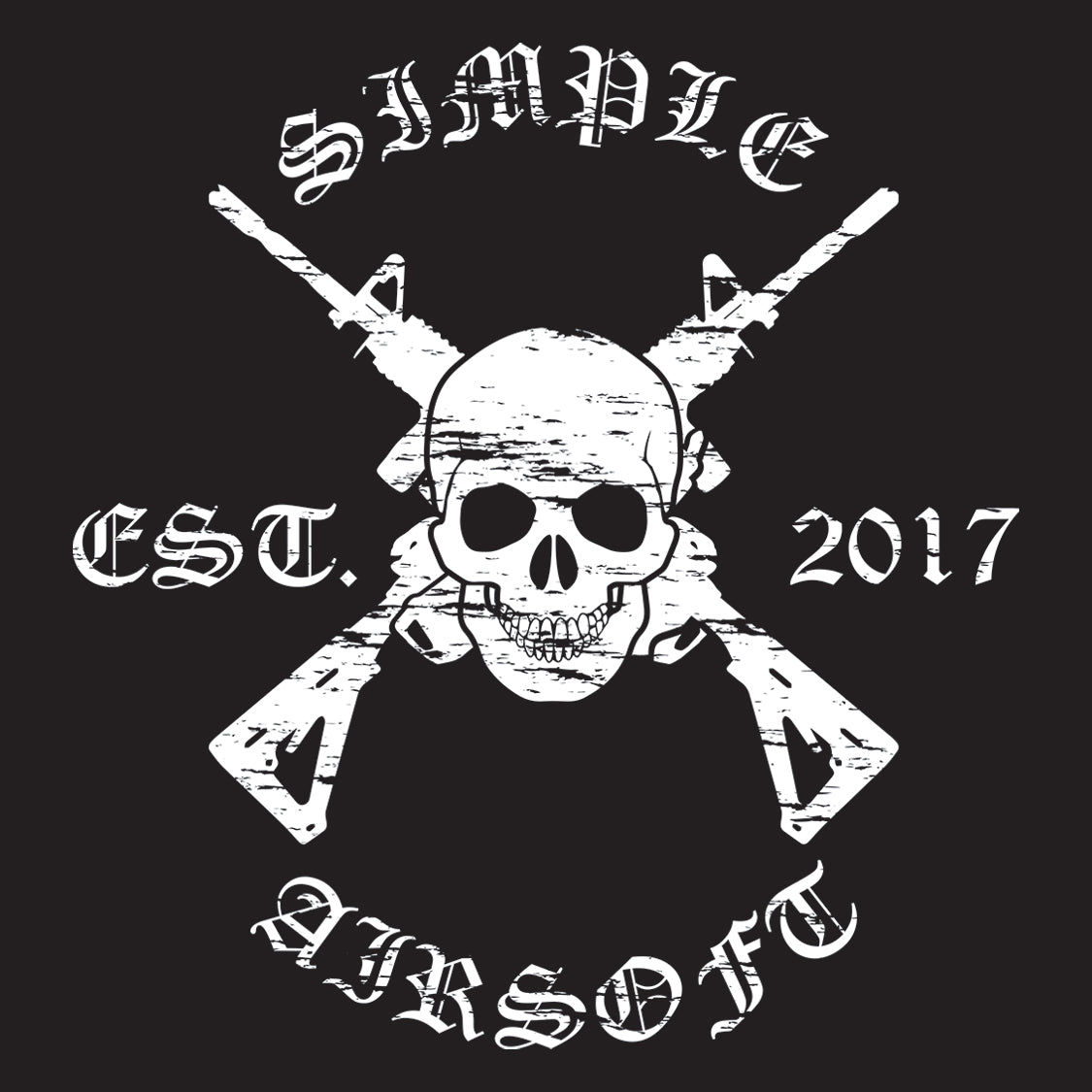 Simple Airsoft Skull Sticker