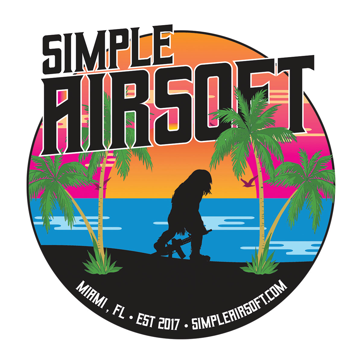 Simple Airsoft Beach Sticker