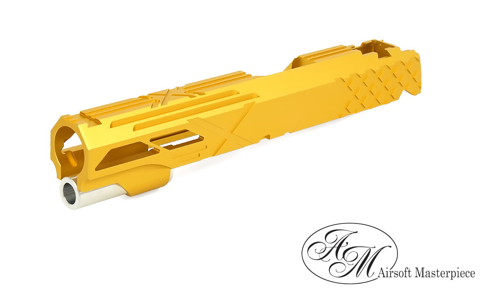 Airsoft Masterpiece "X2" Standard Slide for Tokyo Marui Hi-Capa Airsoft Pistols (Color: Gold)