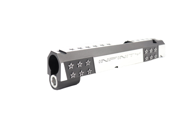 Airsoft Masterpiece Infinity STAR Standard Slide for TM Hi-Capa 4.3 GBB Pistols (BLACK/SILVER)
