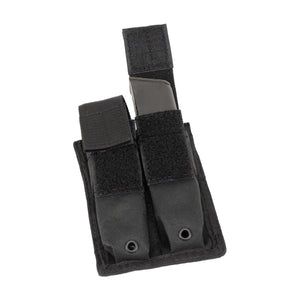 Tactical MOLLE Double Pistol Magazine Pouch by Phantom Gear - Black