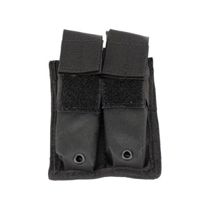 Tactical MOLLE Double Pistol Magazine Pouch by Phantom Gear - Black