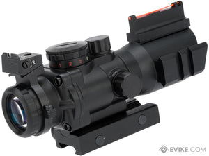 AIM Dual-Rail 4x35 Illuminated Compact Scope with Fiber Optics Sight / Rapid Ranging Reticle