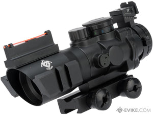 AIM Dual-Rail 4x35 Illuminated Compact Scope with Fiber Optics Sight / Rapid Ranging Reticle