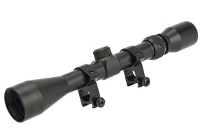 AIM Sports 3-9x40 Duplex Rifle Scope with Steel Ring Mount Set