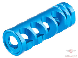 Avengers ZCI 14mm Negative DNTC 308 Style Airsoft Flash Hider (Color: Blue)