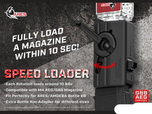 ARES SL-03 Universal BB Loader for M4/M16 Airsoft AEG and GBB Magazines w/ BB Bottle Adapter