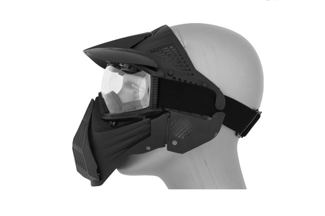 TACTICAL FULL FACE AIRSOFT MASK W/ EYE SAFETY & VISOR
