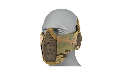 Lancer Tactical Low Profile Iron Face Padded Lower Half Face Mask w/ Ear Protection