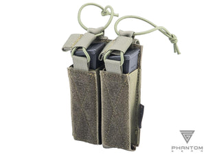 Phantom Gear Double Pistol Open Top Magazine Pouch w/ Loop Front