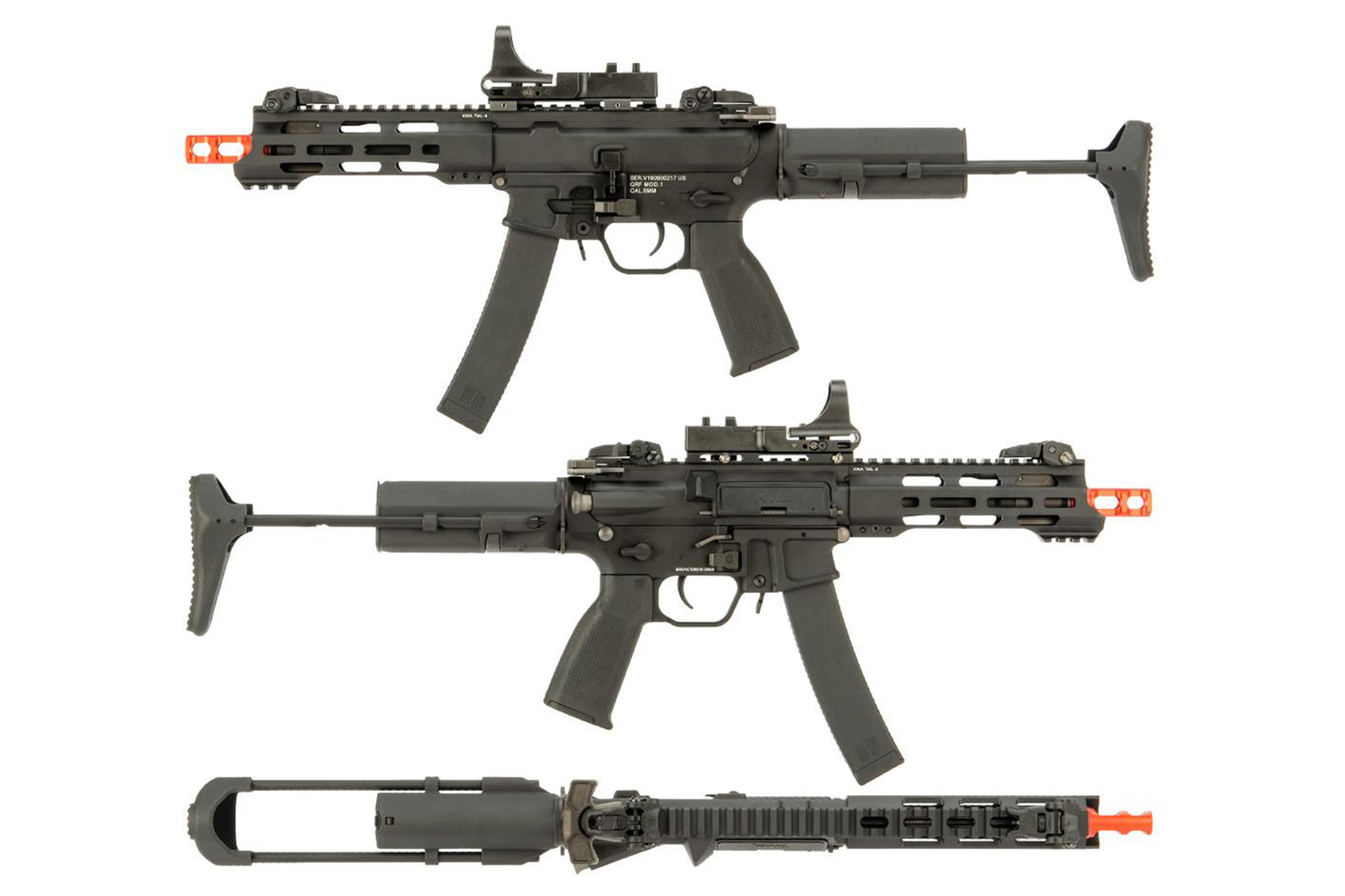 KWA QRF Pistol Caliber AR w/ Adjustable FPS AEG 2.5 Gearbox (Model: MOD.1)