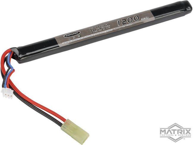 Matrix High Performance 7.4V Stick Type Airsoft LiPo Battery (Configuration: 1200mAh / 20C / Small Tamiya / Long)