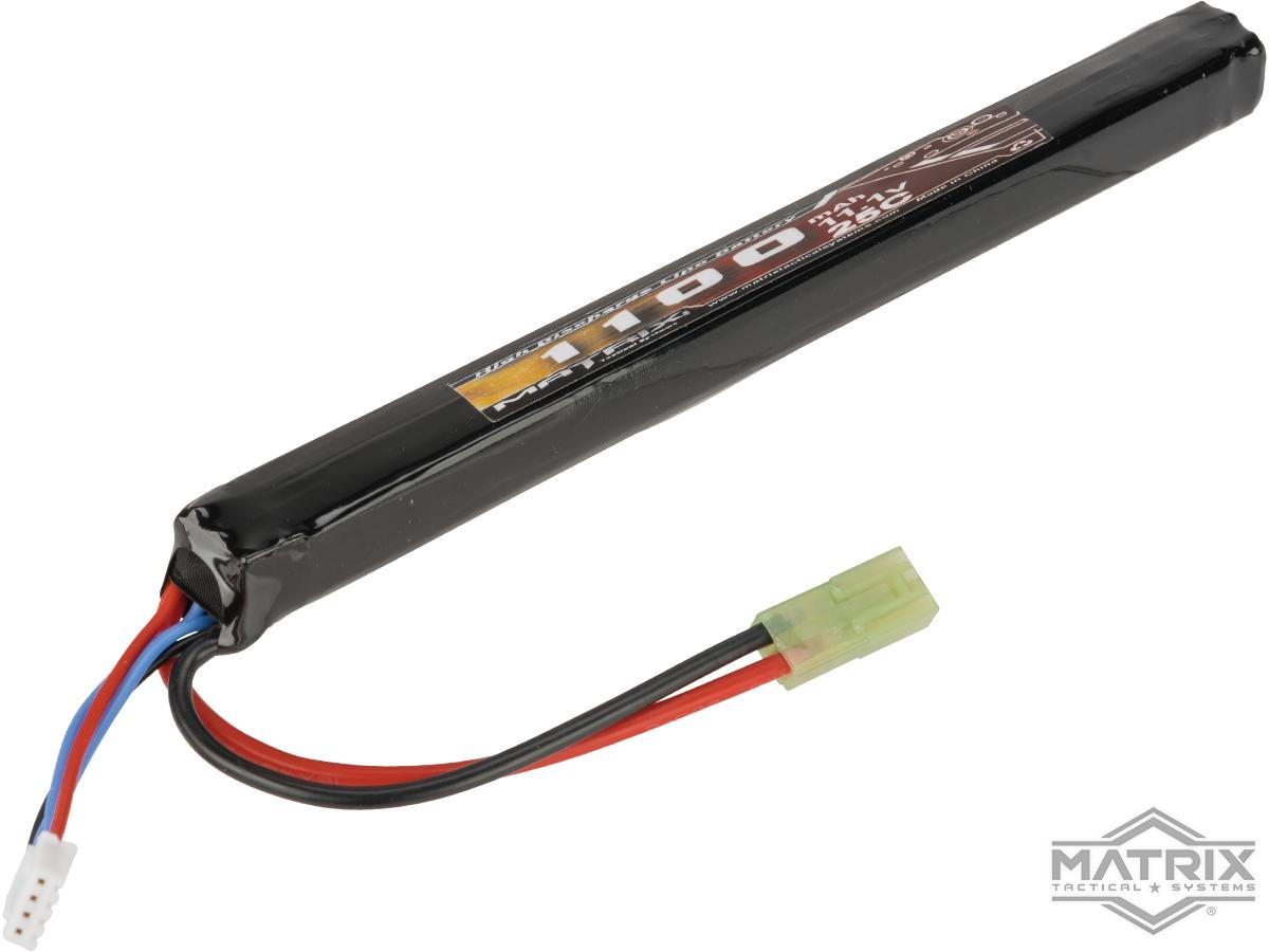 Matrix High Performance 11.1V Stick Type Airsoft LiPo Battery (Configuration: 1100mAh / 25C / Small Tamiya)