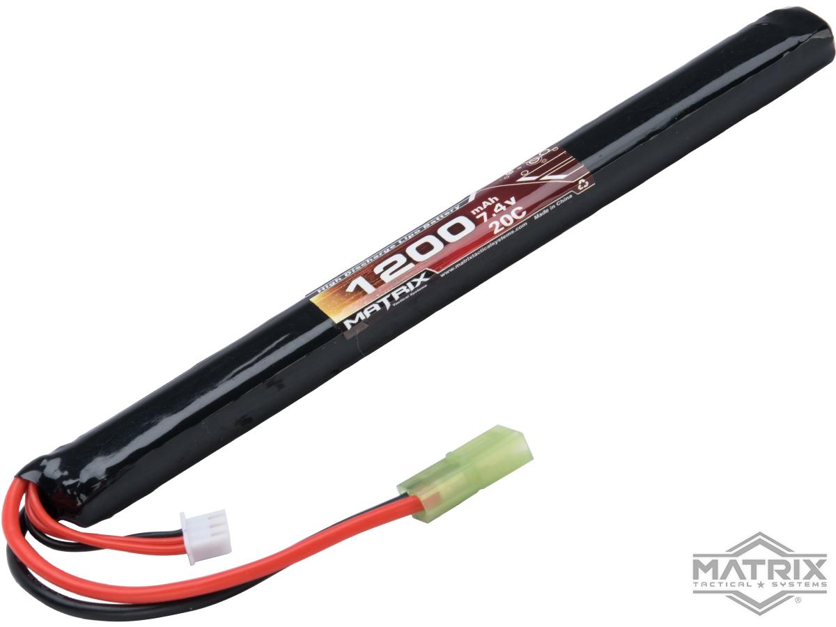 Matrix High Performance 7.4V Stick Type Airsoft LiPo Battery (Configuration: 1200mAh / 20C / Small Tamiya)