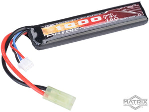 Matrix High Performance 7.4V Stick Type Airsoft LiPo Battery (Configuration: 1000mAh / 20C / Small Tamiya & Long Wire)