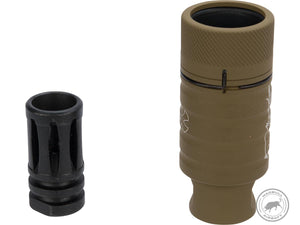 Madbull Licensed Noveske KFH Airsoft Amplifier Flash Hider (Color: Tan / 14mm Negative)