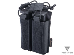 Phantom Gear Double Pistol Open Top Magazine Pouch w/ Loop Front