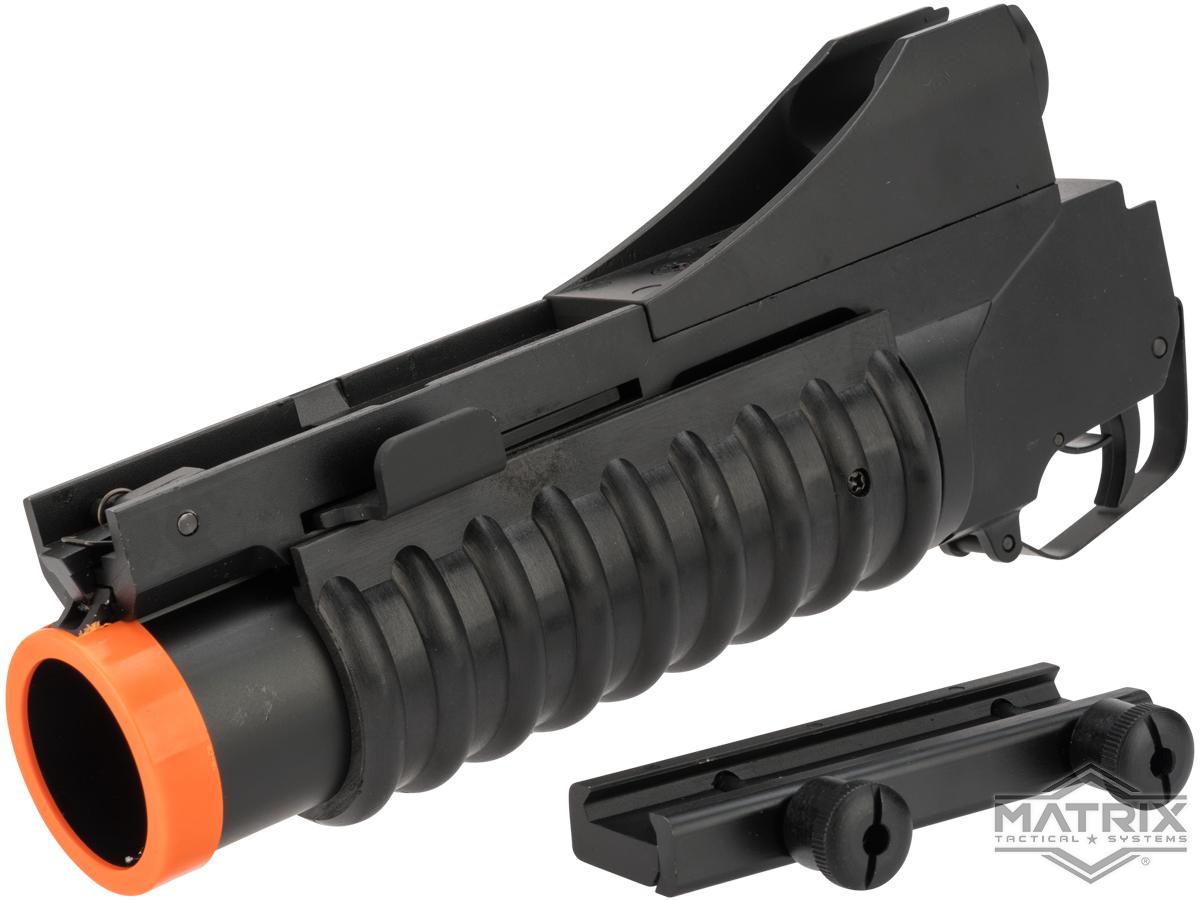 Matrix Full Metal 40mm M203 Airsoft Grenade Launcher for M4/M16 Series Airsoft Rifles (Model: Mini / Black)